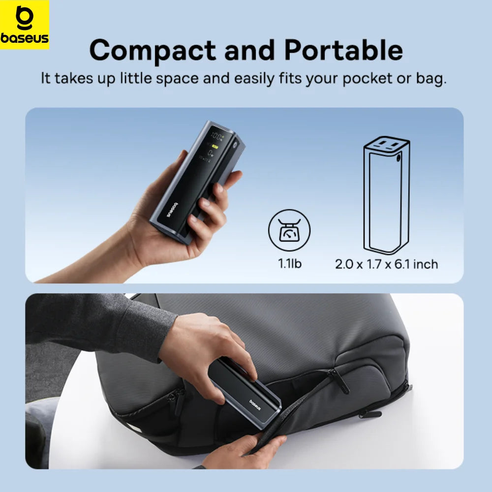 Baseus Power Bank 145W 20800mAh PD 100W Fast Charging with Smart Digital Display Portable External PowerBank for Laptop Phone