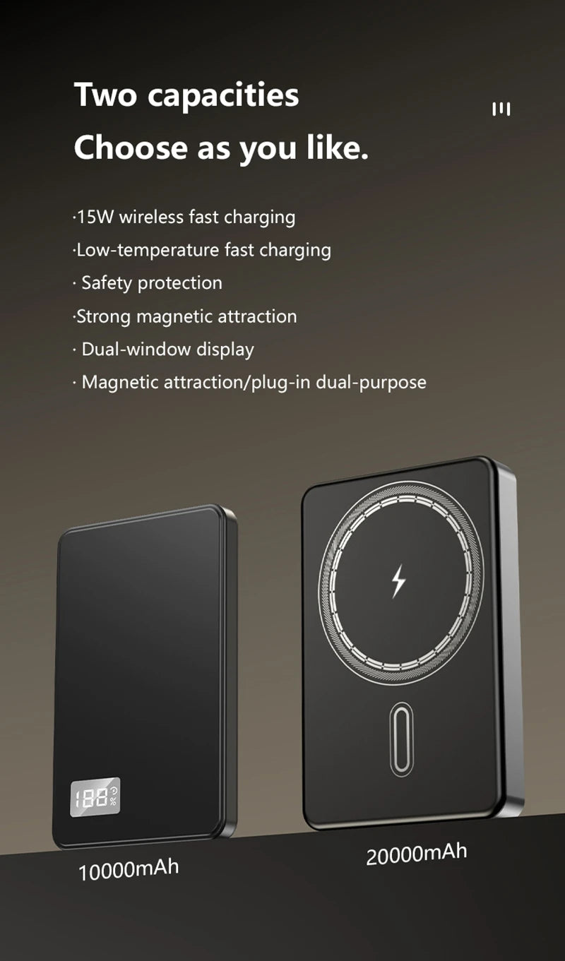 Xiaomi 50000mAh CCC Certification Thin Power Bank Ultra For Magnetic Wireless PD20W Fast Charging Portable Battery Display