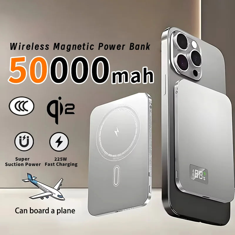 Xiaomi 50000mAh CCC Certification Thin Power Bank Ultra For Magnetic Wireless PD20W Fast Charging Portable Battery Display