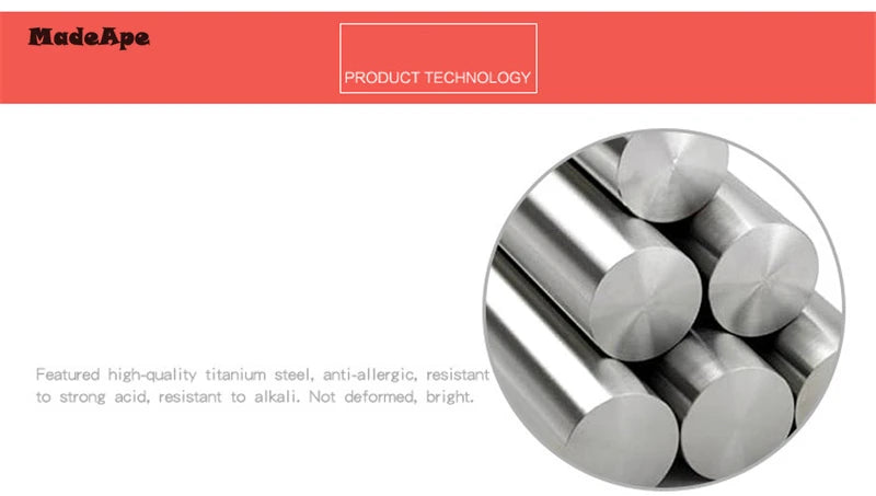MadApe ECG Couple Ring Gold Color Titanium Stainless Steel Width 6mm Women Weddding Ring For Women Men Engagenemt Ring Jewelry