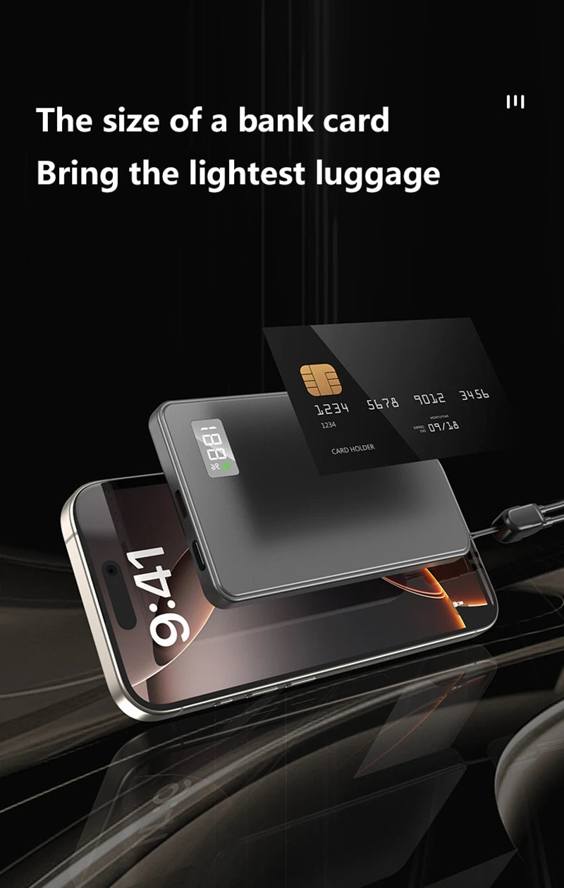 Xiaomi 50000mAh CCC Certification Thin Power Bank Ultra For Magnetic Wireless PD20W Fast Charging Portable Battery Display
